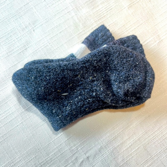 NWOT Navy Aqua Alaska Knits Women's Lightweight Wool Blend Crew Socks - SZ 4-10 - Picture 2 of 3